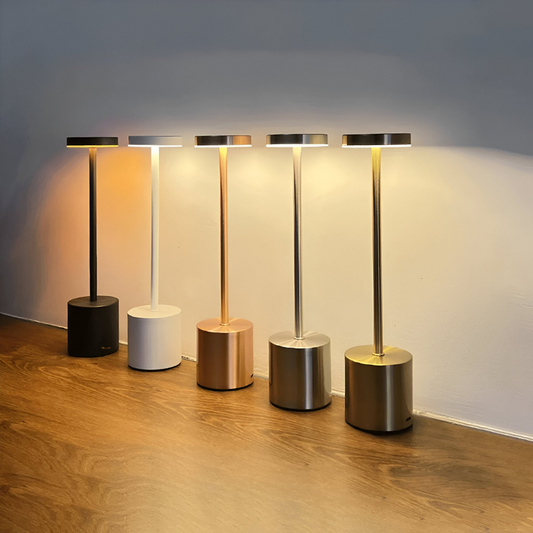 Wireless Rechargeable Desk Lamp - Touch Control Table Lamp for Living Room & Bedroom