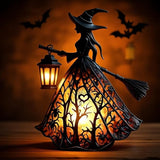 WitchGlow Halloween Lantern - LED Light with Gothic Design
