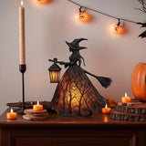 WitchGlow Halloween Lantern - LED Light with Gothic Design