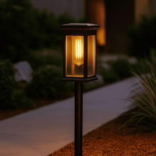 ZenGlow Solar Garden Lights - Warm White Outdoor LED Lights, Weather-Resistant, 12-Hour Runtime