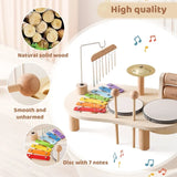 MusicMakers Wooden Kids Instrument Set 5